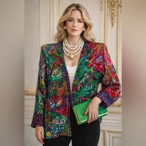 Carole Little Vibrant Artistic Blazer